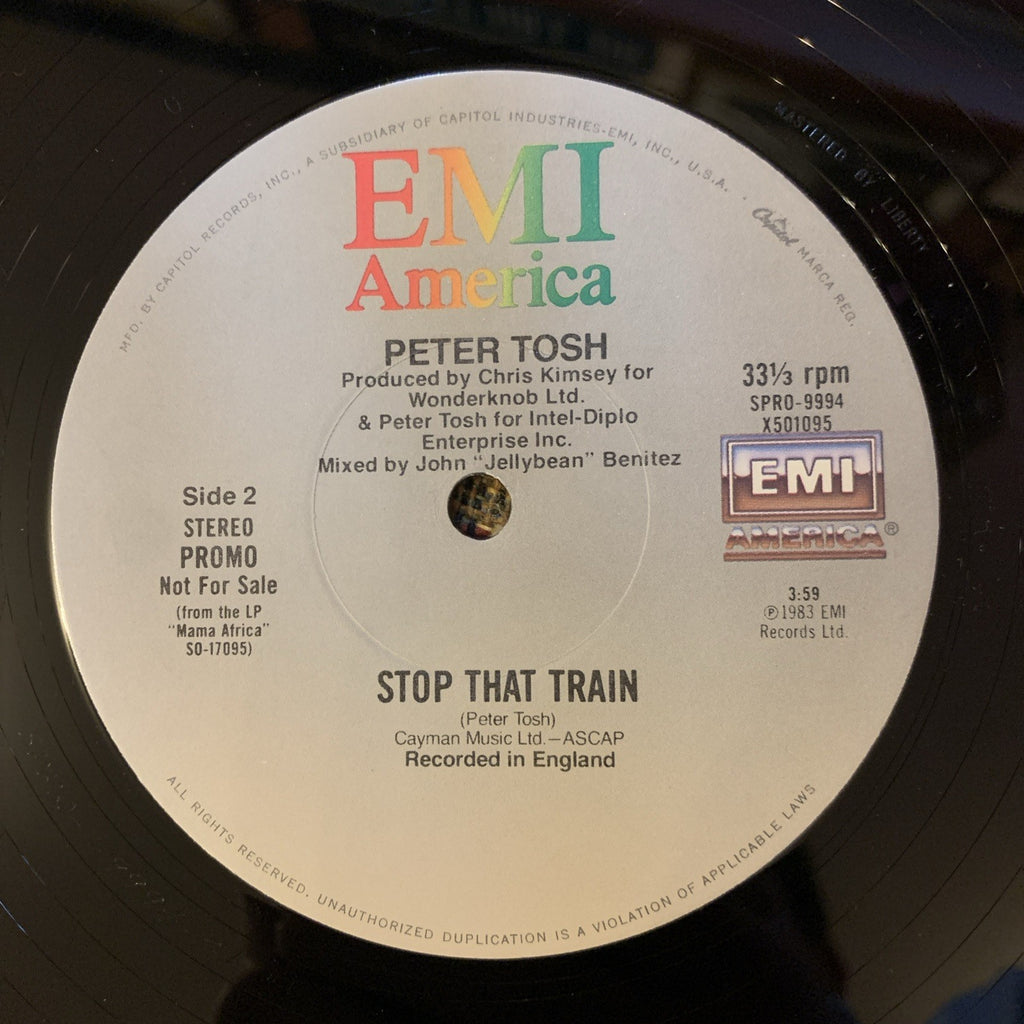 Peter Tosh ‎– Where You Gonna Run / Stop That Train - 12” Promo - NEAR MINT+