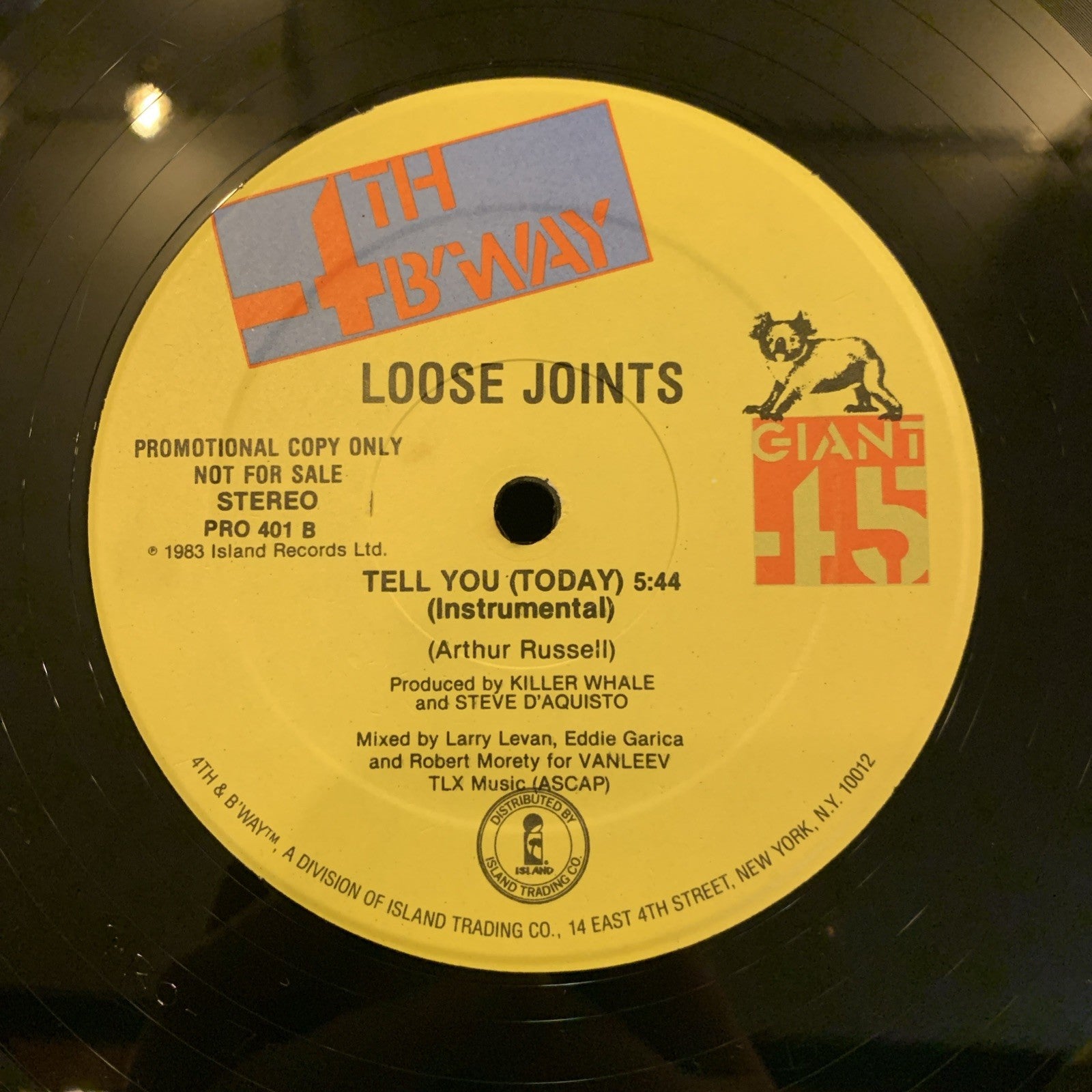 Loose Joints ‎– Tell You (Today) -  4th & Broadway ‎– PRO 401- Promo - NEAR MINT